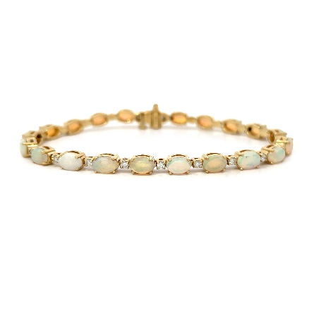 /home/earthtreasures/catalog.shopearthtreasures.com/imagedumplarge/EARTH_E9-00085.jpg 14K Yellow Gold 7.25inch Alternating East to We...