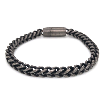 Antique IP Stainless Steel 8.5inch 6mm Round Franco Mens Bracelet #SMB380