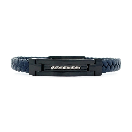 Stainless Steel Polished Black IP-plated Navy B...