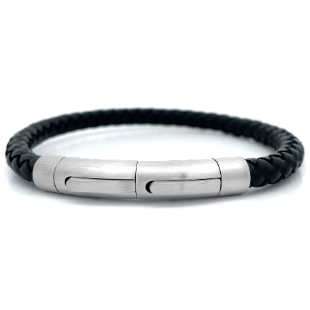 /home/earthtreasures/catalog.shopearthtreasures.com/imagedumplarge/EARTH_EE-00815.jpg Stainless Steel 8-8.5 Adjustable 6mm Black Genu...