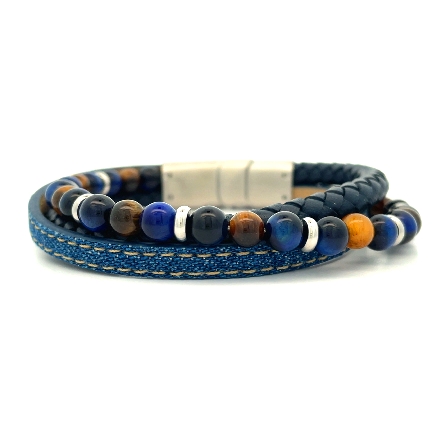 /home/earthtreasures/catalog.shopearthtreasures.com/imagedumplarge/EARTH_EE-00818.jpg Stainless Steel Blue Full Grain Cowhide Leather...