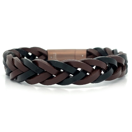/home/earthtreasures/catalog.shopearthtreasures.com/imagedumplarge/EARTH_EE-00821.jpg Mens Stainless Steel Black and Brown Braided Le...