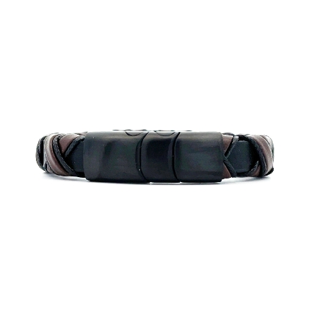 /home/earthtreasures/catalog.shopearthtreasures.com/imagedumplarge/EARTH_EE-00823.jpg Black IP Stainless Steel Woven Black &amp; Dark Bro...