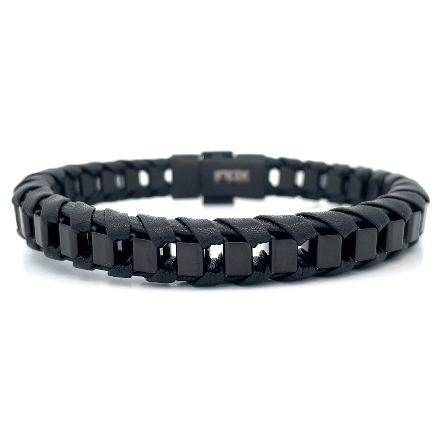 /home/earthtreasures/catalog.shopearthtreasures.com/imagedumplarge/EARTH_EE-00827.jpg Stainless Steel Black IP and Gold Tone Brown Le...
