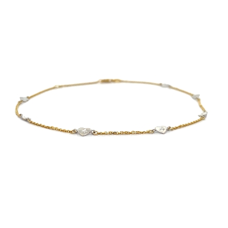 /home/earthtreasures/catalog.shopearthtreasures.com/imagedumplarge/EARTH_H-01336.jpg 14K Two Tone Gold 10inch Diamond-Cut Heart Stat...