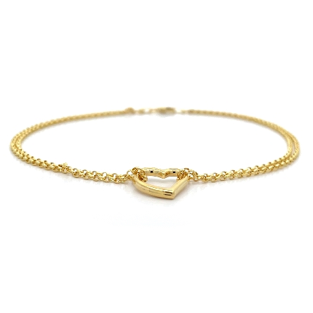 /home/earthtreasures/catalog.shopearthtreasures.com/imagedumplarge/EARTH_H-01337.jpg 14K Yellow Gold 10inch Double Rolo Chain Anklet...
