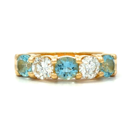 /home/earthtreasures/catalog.shopearthtreasures.com/imagedumplarge/EARTH_J12-00492.jpg 14K Yellow Gold Alternating Prong Set Band w/2D...