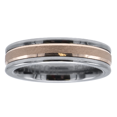 14K Rose Gold and Tungsten Carbide Primary 6mm ...