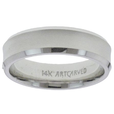 14K White Gold ArtCarved 6mm Comfort Fit Wedding Band   Boundless   Size 10 #11-WV7188W