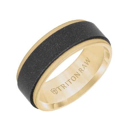 14K Rose Gold Primary and Black Tungsten Raw Be...