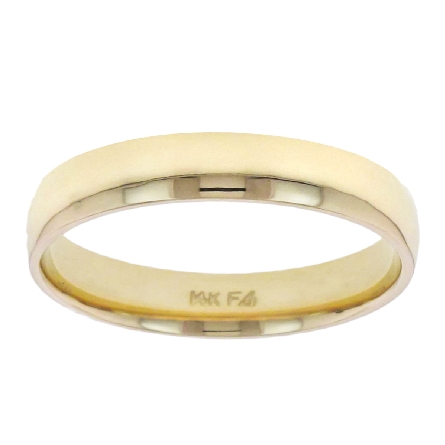 14K Yellow Gold Plain 4mm Comfort Fit Low Dome ...