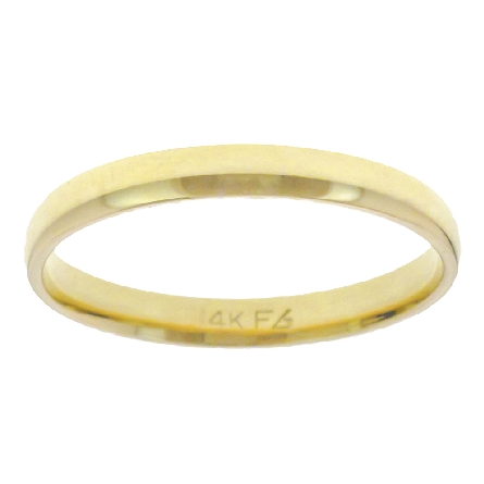 14K Yellow Gold 3mm Plain Comfort Fit Low Dome ...