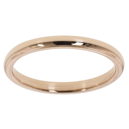 14K Yellow Gold 2mm Plain Comfort Fit Low Dome Wedding Band Size 6.5 #01-LDIR020