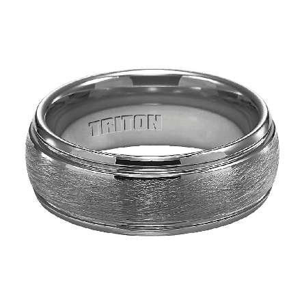 Tungsten Carbide 8mm Comfort Fit Brushed Wire W...