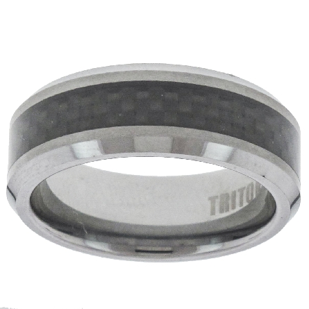 Tungsten and Black Carbon Fiber 8mm Comfort Fit...