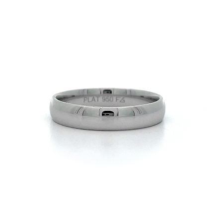 Platinum Low Dome Comfort Fit 4mm Plain Wedding...