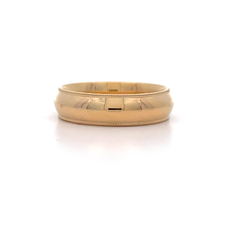 14K Yellow Gold Milgrain 6mm Comfort Fit Heavy ...
