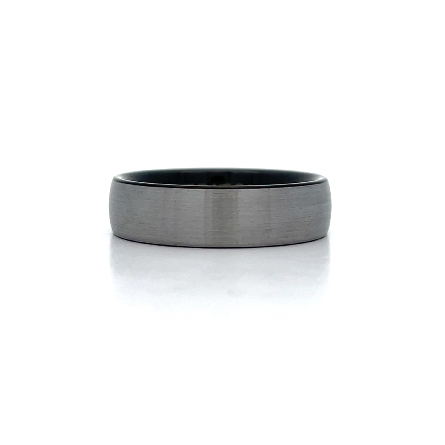 Tungsten Carbide 6MM Contemporary Ring with Bla...