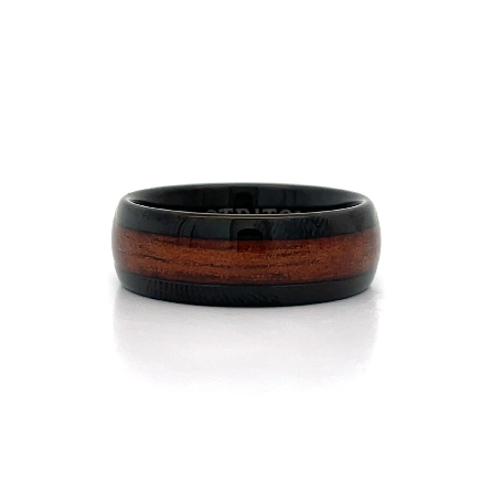 8MM Contemporary Black Tungsten Carbide Ring wi...