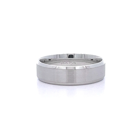 14K White Gold 6mm LITE Flat Bevel Edge Carved ...