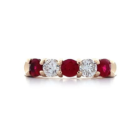 14K Yellow Gold Alternating Prong Set Band w/2D...