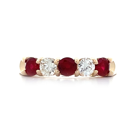 14K Yellow Gold Alternating Prong Set Band w/2D...