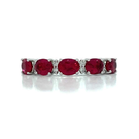 /home/earthtreasures/catalog.shopearthtreasures.com/imagedumplarge/EARTH_J3-01257.jpg 18K White Gold Alternating Fashion Ring w/5Rubi...