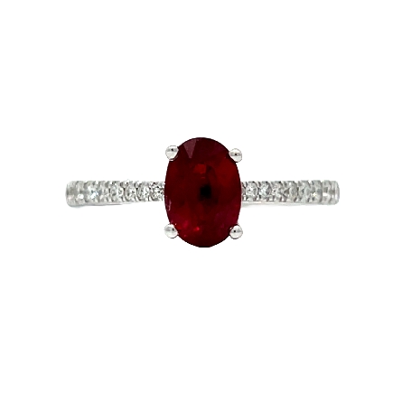 /home/earthtreasures/catalog.shopearthtreasures.com/imagedumplarge/EARTH_J3-01278.jpg 18K White Gold 4Prong Oval Fashion Ring w/1Ruby...
