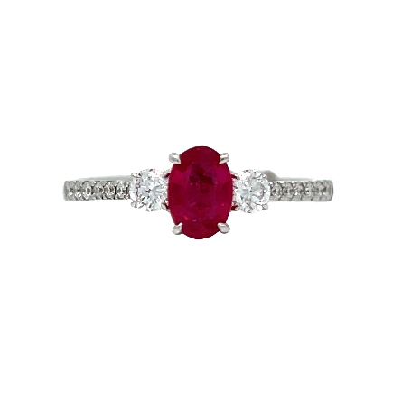 /home/earthtreasures/catalog.shopearthtreasures.com/imagedumplarge/EARTH_J3-01280.jpg 18K White Gold 4Prong Fashion Ring w/1Oval Ruby...