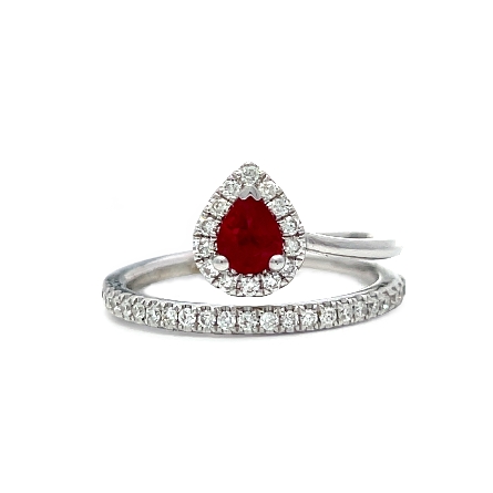 /home/earthtreasures/catalog.shopearthtreasures.com/imagedumplarge/EARTH_J3-01283.jpg 18K White Gold Pear Shaped Halo Wrap Ring w/1 R...