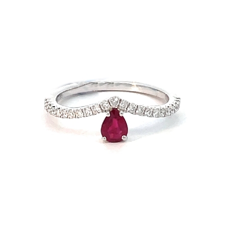 /home/earthtreasures/catalog.shopearthtreasures.com/imagedumplarge/EARTH_J3-01291.jpg 14K White Gold Chevron Fashion Ring w/1 Pear Sh...