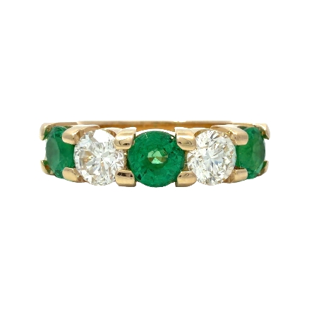 /home/earthtreasures/catalog.shopearthtreasures.com/imagedumplarge/EARTH_J4-00940.jpg 14K Yellow Gold Alternating Prong Set Band w/2D...