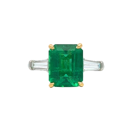 /home/earthtreasures/catalog.shopearthtreasures.com/imagedumplarge/EARTH_J4-00957.jpg Platinum and 18K Yellow Gold 3Stone Ring w/1 Za...