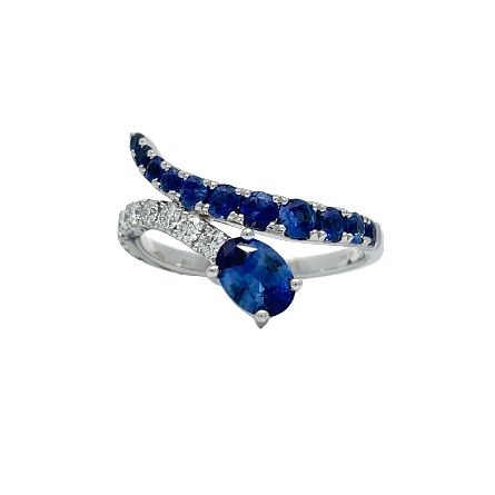 /home/earthtreasures/catalog.shopearthtreasures.com/imagedumplarge/EARTH_J5-01728.jpg 18K White Gold Bypass Snake Ring w/12Blue Sapph...