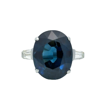 /home/earthtreasures/catalog.shopearthtreasures.com/imagedumplarge/EARTH_J5-01731.jpg Platinum Estate Oval 3Stone Ring w/1 Oval Sapph...