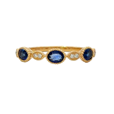 /home/earthtreasures/catalog.shopearthtreasures.com/imagedumplarge/EARTH_J5-01740.jpg 14K Yellow Gold Alternating Milgrain Band w/Sap...