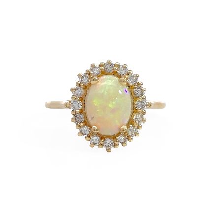 /home/earthtreasures/catalog.shopearthtreasures.com/imagedumplarge/EARTH_J7-00377.jpg 14K Yellow Gold Halo Ring w/Opal=.90ct 16Diams=...