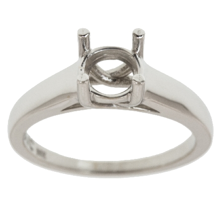 14K White Gold Solitaire Engagement Ring Mounti...