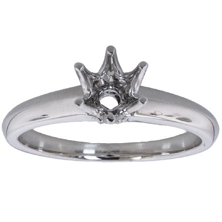 Platinum Solitaire Engagement Ring w/2Accent 2D...