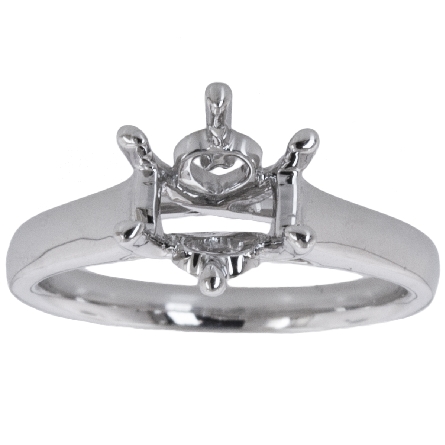 14K White Gold Solitaire Engagement Ring to fit...