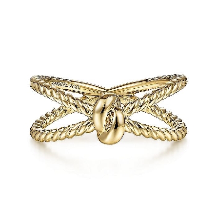 14K Yellow Gold Gabriel Hampton Twisted Rope Cr...