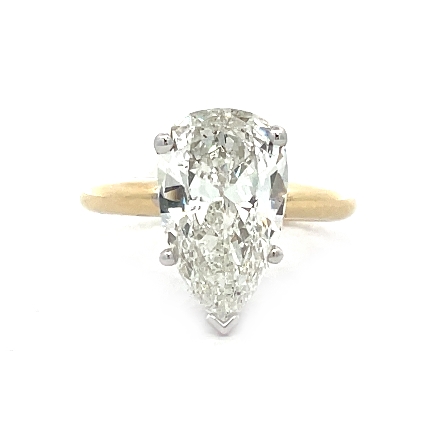 14K Yellow and White Gold Solitaire Engagement ...