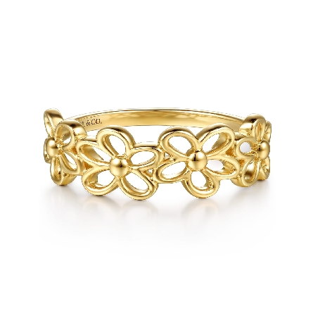 /home/earthtreasures/catalog.shopearthtreasures.com/imagedumplarge/EARTH_J8-04035.jpg 14K Yellow Gold Gabriel Floral Stackable Ring S...