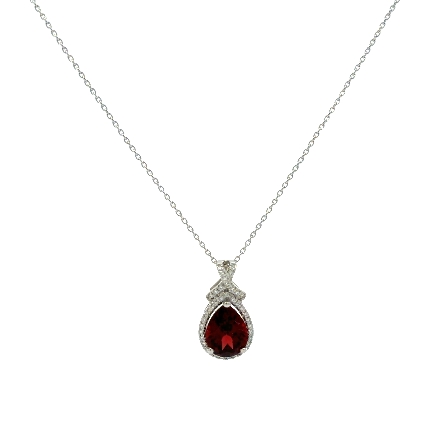 /home/earthtreasures/catalog.shopearthtreasures.com/imagedumplarge/EARTH_K1-00980.jpg 14K White Gold Adjustable 16-18inch Pear Halo N...