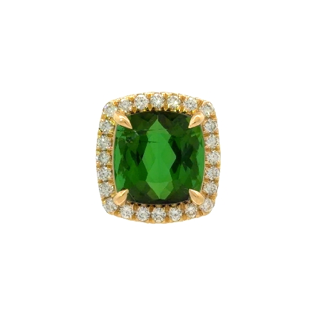 /home/earthtreasures/catalog.shopearthtreasures.com/imagedumplarge/EARTH_K17-00242.jpg 14K Yellow Gold Custom Square Halo Pendant w/Gr...