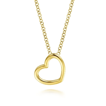 14K Yellow Gold 16inch Adjustable Open Tilted H...