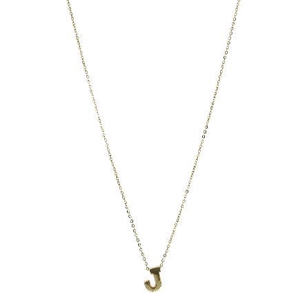 14K Yellow Gold Initial J Block Letter on 16-18...