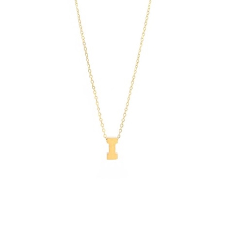 /home/earthtreasures/catalog.shopearthtreasures.com/imagedumplarge/EARTH_K18-01034.jpg 14K Yellow Gold Initial I Block Letter on 16-18...