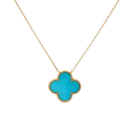 /home/earthtreasures/catalog.shopearthtreasures.com/imagedumplarge/EARTH_K19-00661.jpg 14K Yellow Gold Adjustable 16-18inch Clover Nec...