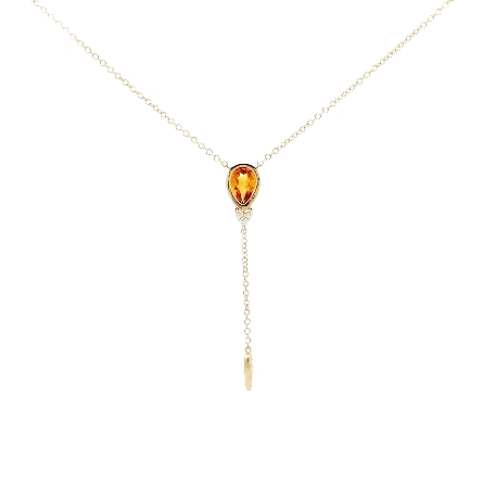 14K Yellow Gold 16inch Gabriel Y Necklace w/Cit...